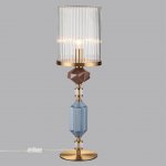5414/1T MODERN ODL_EX26 античная бронза/коричневый/синий/металл/керамика Настольная лампа E14 1*40W TERRA