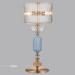 5414/2TA MODERN ODL_EX26 античная бронза/терракот/синий/металл/керамика Настольная лампа E14 2*40W TERRA