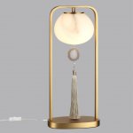 5432/1T MODERN ODL_EX26 золотой(под латунь)/стекло/кисточка/агат Настольная лампа E14 1*40W FIOLENT