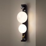 5434/2W NATURE ODL_EX26 черный/золотистый/хром/металл/акрил/декор металл Уличный фасадный светильник IP54 G9 2*15W max LUMA