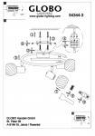 Светильник поворотный спот Globo 54344-3o BORONIA
