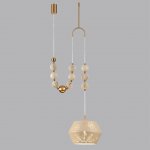 5444/1C PENDANT ODL_EX26 бежевый/античная бронза/металл/керамика Подвес с держателем E27 1*40W KARELIA