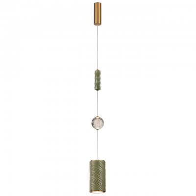 5450/18LA L-VISION ODL_EX26 зеленый/античная бронза/металл/керамика/хрусталь/акрил Подвес LED x 18W 2000К/3000K/4000K/переключ. RIVERA