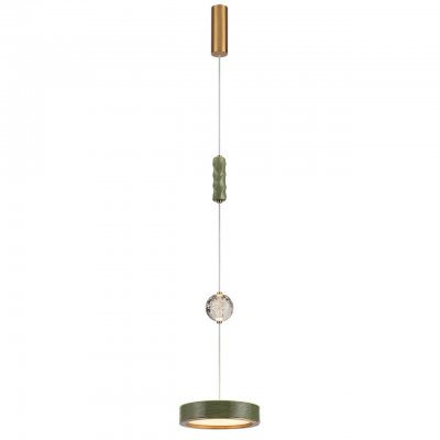 5450/32LA L-VISION ODL_EX26 зеленый/античная бронза/металл/керамика/хрусталь/акрил Подвес LED x 32W 2000К/3000K/4000K/переключ. RIVERA