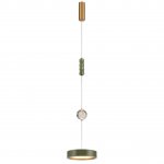 5450/32LA L-VISION ODL_EX26 зеленый/античная бронза/металл/керамика/хрусталь/акрил Подвес LED x 32W 2000К/3000K/4000K/переключ. RIVERA