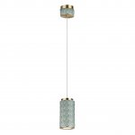 5452/5L L-VISION ODL_EX26 011 светлая бронза/зеленый/металл/керамика/акрил Подвес LED 5W 3000K LULU