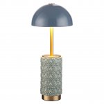 5452/5TLA L-VISION ODL_EX26 светлая бронза/синий/зеленый/металл/керамика Настольная лампа беспроводная LED*5W 3000K LULU