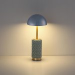 5452/5TLA L-VISION ODL_EX26 светлая бронза/синий/зеленый/металл/керамика Настольная лампа беспроводная LED*5W 3000K LULU