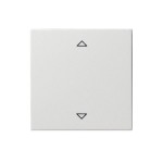 Gira S-55 Бел Накладка нажимного электронного жалюзийного выключателя с ДУ (радио) (G54527)