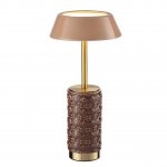 5453/8TLA L-VISION ODL_EX26 светлая бронза/бежевый/кофейный/металл/керамика Настольная лампа беспроводная LED*8W 3000K LULU