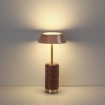 5453/8TLA L-VISION ODL_EX26 светлая бронза/бежевый/кофейный/металл/керамика Настольная лампа беспроводная LED*8W 3000K LULU