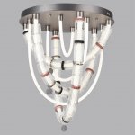 5456/80CL L-VISION ODL_EX26 045 темный сатин.никель/терракот/черный Люстра потолочная LED 80W 4000K COLLIER