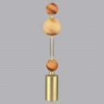 5457/4TL MODERN ODL_EX26 светлая сатин.латунь/белый/бежевый/коричневый/металл/стекло Настольная лампа LED x 4W 2500K CALLISTO