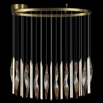 5468/118L L-VISION ODL_EX27 сатинированн.латунь/градиент коричн./металл/стекло Люстра LED 118W SPIRA