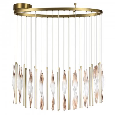 5468/118L L-VISION ODL_EX27 сатинированн.латунь/градиент коричн./металл/стекло Люстра LED 118W SPIRA 5468/118L L-VISION ODL_EX27 сатинированн.латунь/градиент коричн./металл/стекло Люстра LED 118W SPIRA