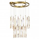 5468/150L L-VISION ODL_EX27 сатинированн.латунь/градиент коричн./металл/стекло Люстра LED*150W 3500K SPIRA