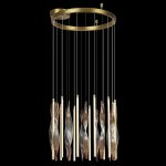 5468/66L L-VISION ODL_EX27 сатинированн.латунь/градиент коричн./металл/стекло Люстра LED*66W 3500K SPIRA