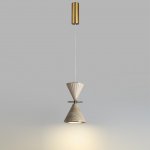 5475/10LC L-VISION ODL_EX27 сатинированн.латунь/бежевый/металл/стекло/мрамор/керамика Подвес LED*10W 3000K 699lm JAZZ