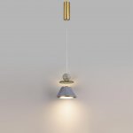 5475/10LG L-VISION ODL_EX27 сатинированн.латунь/синий/металл/стекло/мрамор/керамика Люстра LED*10W 3000K 664lm JAZZ