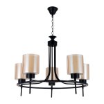 Люстра современная Экономсвет 55068/5BK BR+WT