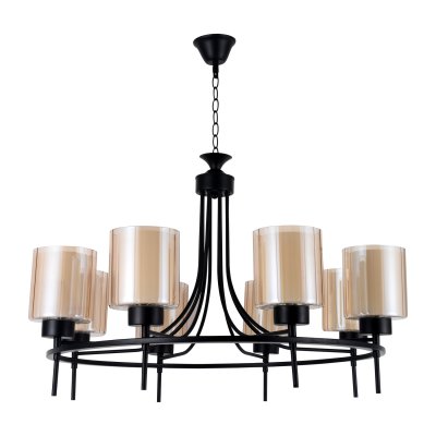 Люстра современная Экономсвет 55068/8BK BR+WT