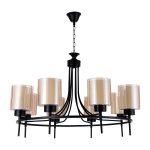 Люстра современная Экономсвет 55068/8BK BR+WT