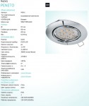 Встраиваемый и накладный светильник Eglo 94241 PENETO