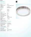 Настенно-потолочный светильник Eglo 94527 FUEVA 1