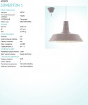 Подвесной светильник Eglo 49399 SOMERTON 1