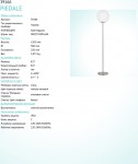 Торшер напольный Eglo 39166 PIEDALE
