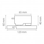Трековое крепление с 1-фазным адаптером к 21383х/21483х Lightstar 592066 Asta