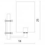 Светильник настенный Divinare 5933/01 AP-1 PORTA