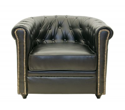 Кожаное кресло Karo Black MAK interior 5KS24029-1-B Черный