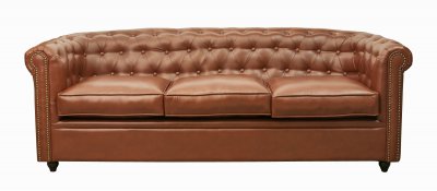 Диван кожаный Karo brown 3S MAK interior 5KS24029-3-BR Коричневый