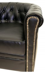 Диван кожаный Karo Black 3S MAK interior 5KS24029-3-B Черный