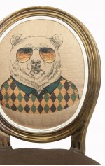 Стул Volker Brown Bear MAK interior 5KS24501-7 Коричневый, золотой