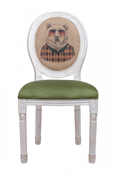 Стул Volker Green Bear Vell MAK interior 5KS24501-9KDV Зеленый, бежевый