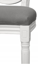 Дизайнерский обеденный стул Volker Grey and White MAK interior 5KS24501-GW Серый, белый