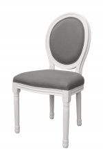 Дизайнерский обеденный стул Volker Grey and White MAK interior 5KS24501-GW Серый, белый