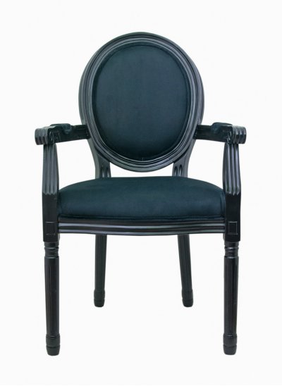 Мягкий стул с подлокотниками Volker Arm Black MAK interior 5KS24505-BB Черный