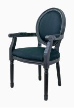 Мягкий стул с подлокотниками Volker Arm Black MAK interior 5KS24505-BB Черный