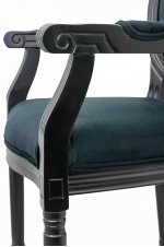Мягкий стул с подлокотниками Volker Arm Black MAK interior 5KS24505-BB Черный