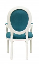 Мягкий стул с подлокотниками Volker Arm Blue and White MAK interior 5KS24505-BW Голубой,белый