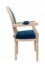 Мягкий стул с подлокотниками Volker Arm Gold MAK interior 5KS24505-B Синий, золотой