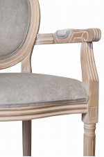 Мягкий стул с подлокотниками Volker Arm Grey MAK interior 5KS24505-G Серый