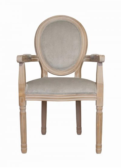 Мягкий стул с подлокотниками Volker Arm Grey MAK interior 5KS24505-G Серый