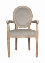 Мягкий стул с подлокотниками Volker Arm Grey MAK interior 5KS24505-G Серый