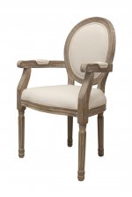 Мягкий стул с подлокотниками Volker Arm Beige MAK interior 5KS24505-O Бежевый