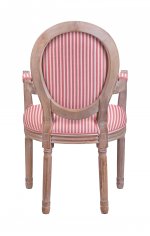 Мягкий стул с подлокотниками Volker Arm Pink Pinstripe MAK interior 5KS24505-PP Бежевый, розовый