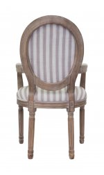 Мягкий стул с подлокотниками Volker Arm Pinstripe MAK interior 5KS24505-P Бежевый, серый